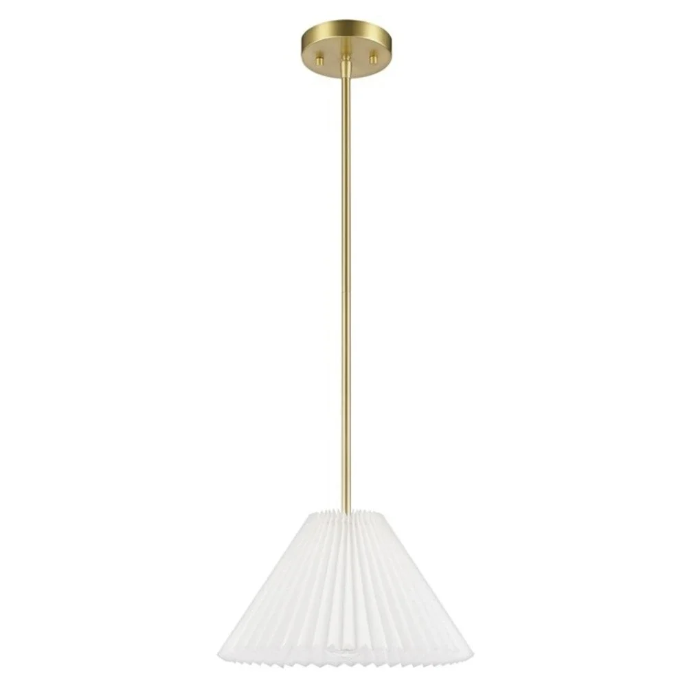 GLOBE Electric x Novogratz 67000103 1-Light Pendant Light Fixture, Matte Bras